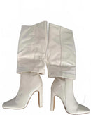 NWT Lulus Lorlia Almond Square Toe Knee High Boots Almond Size 5
