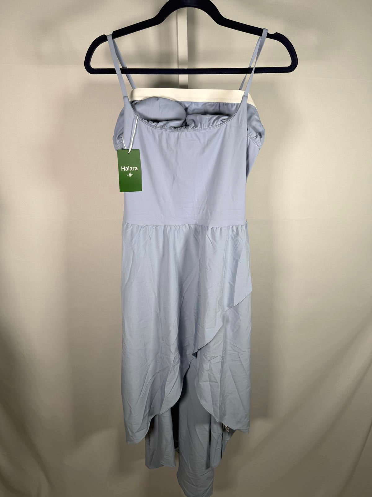 NWT Halara Breezeful High Low 2-Piece Pocket Casual Dress Thin Ice Blue Size M