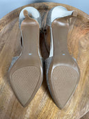 Bandolino Zeffer Kitten Heels Pumps Womens 9 M Gold Glam Metallic Shoe NWOB