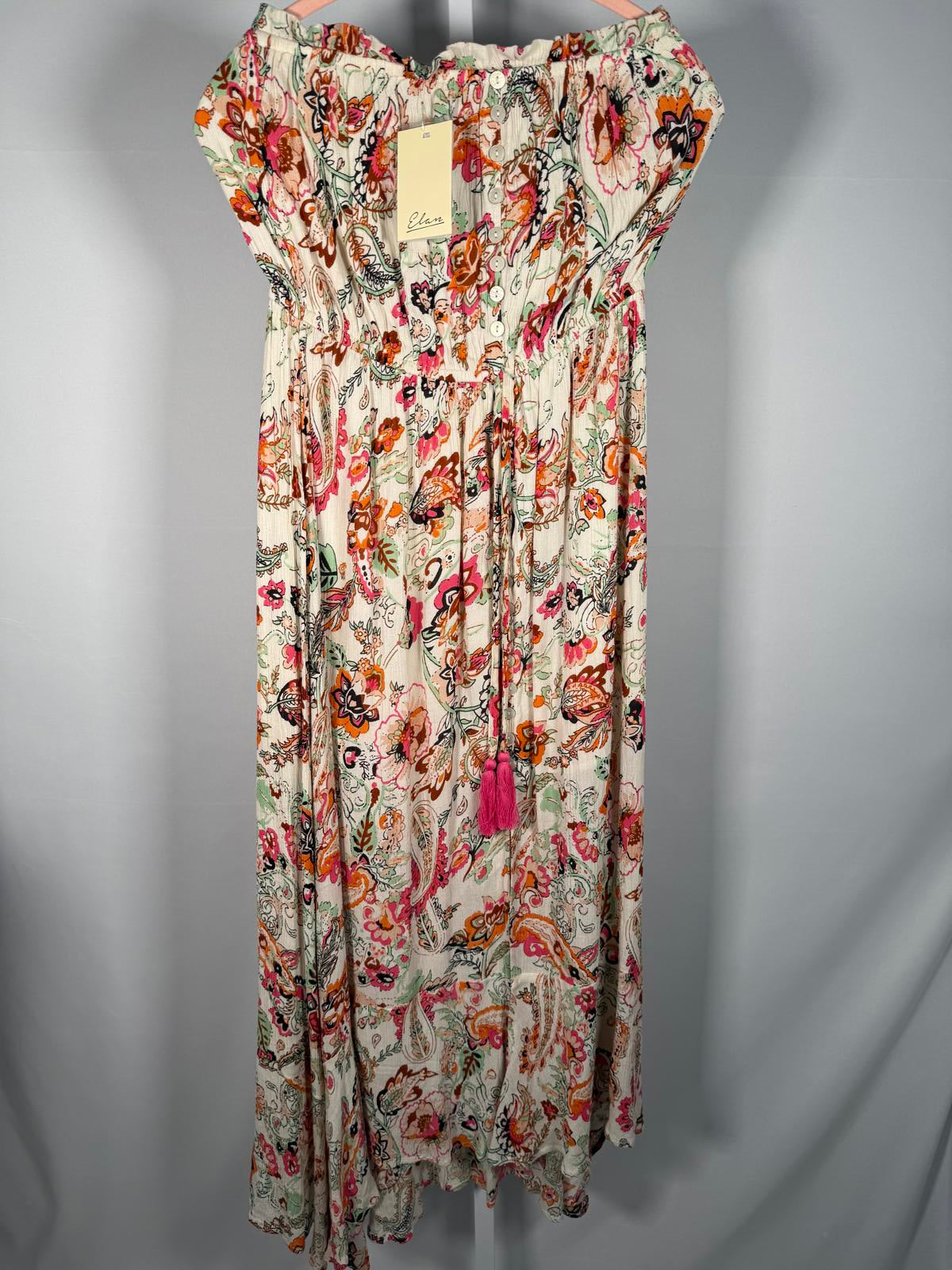 NWT Elan Strapless Floral Maxi Dress Size M