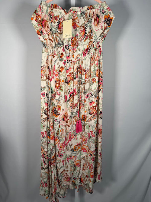 NWT Elan Strapless Floral Maxi Dress Size M