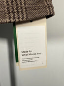 NWT Halara High Waisted 2-in-1 Houndstooth Plaid Mini Work Skirt Brown Plaid L