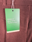 NWT Halara Ribbed High Waisted Pocket Barrel Leg Work Chestnut Size Small