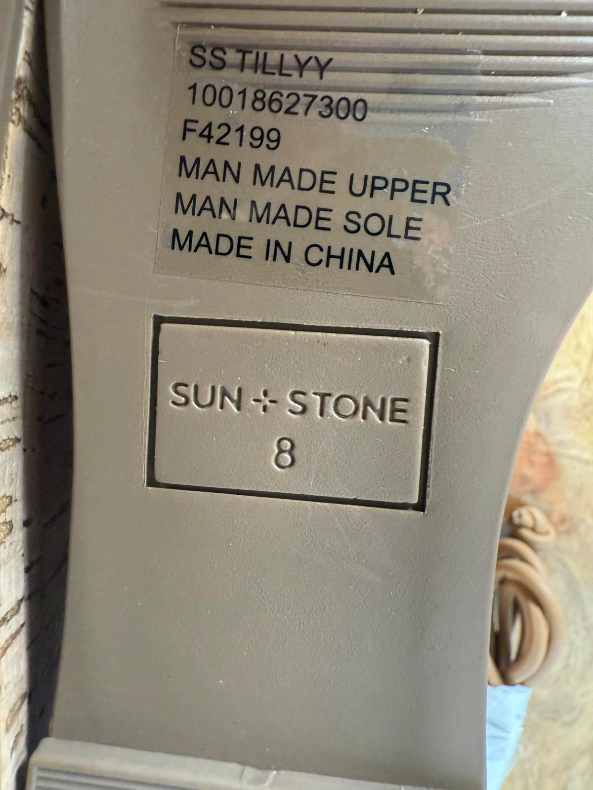 Sun Stone Women's Wedge Sandals with Cork Platform Size 8 NWB