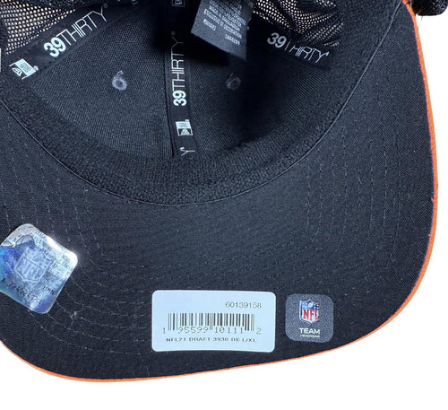 Denver Broncos New Era 39THIRTY NFL Draft Stretch Fit Mesh Back Hat L/XL