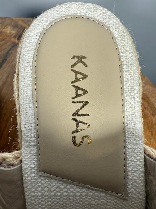 Kaanas Malik Handwoven Wavy Crochet Wedge Sandals - 9 NWT