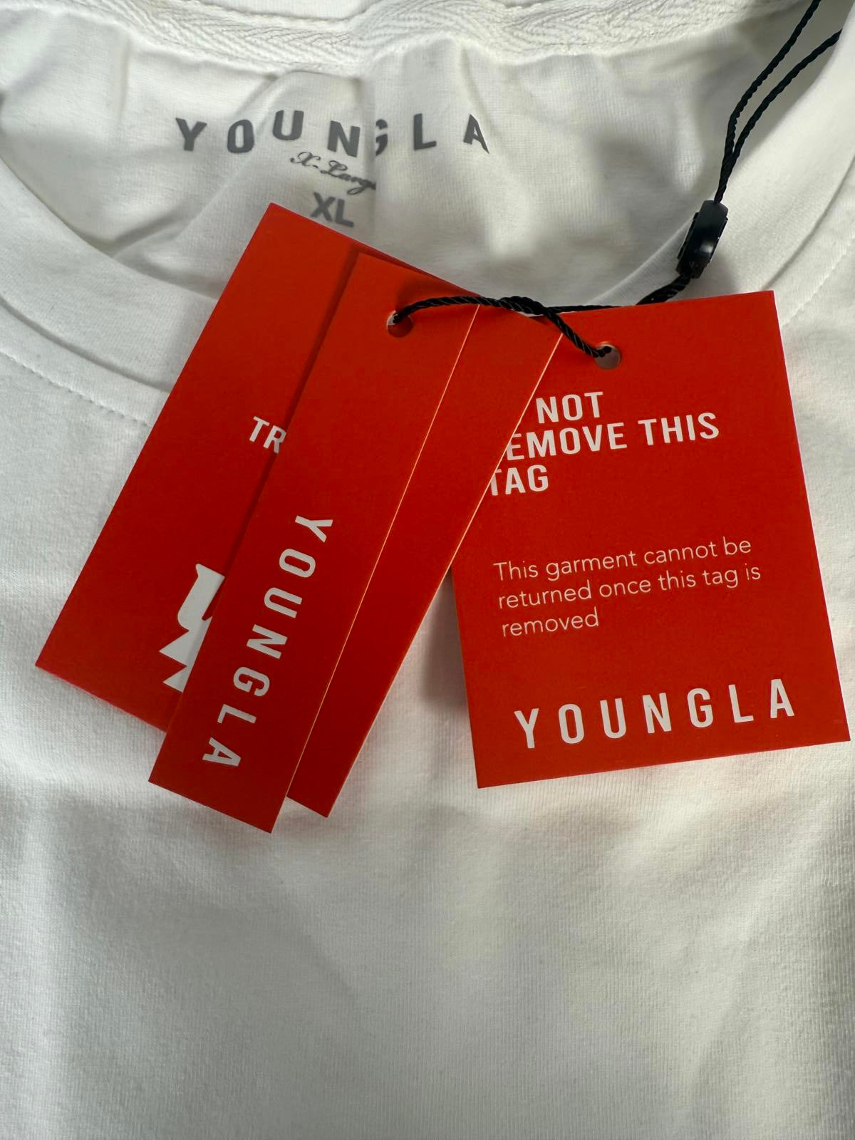 NWT YOUNGLA 411 PERFECT TEE - STRAIGHT BOTTOM SIZE XL