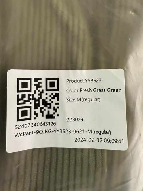 NWT Halara Mid Rise Zipper Pocket Corduroy Casual Pants Fresh Grass Green Size M