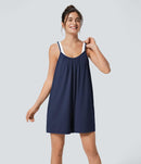 NWT Halara Spaghetti Pocket Solid Wide Leg Casual Jumpsuit Size M