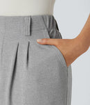 NWT Halara Flex™ High Waisted Pocket Wide Leg Waffle Work Pants Size L Petite