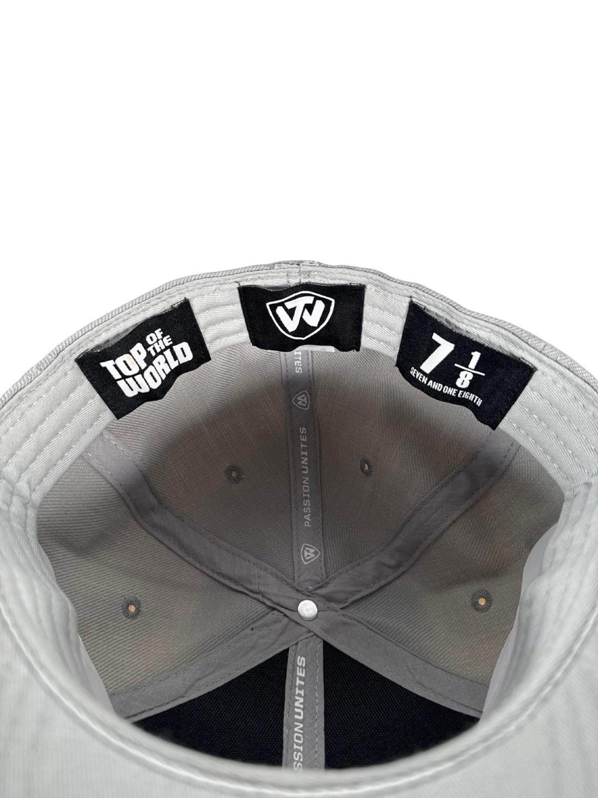 NWT Top Of The World Florida Gators Fitted Hat Cap 7 1/8 Gray White NCAA