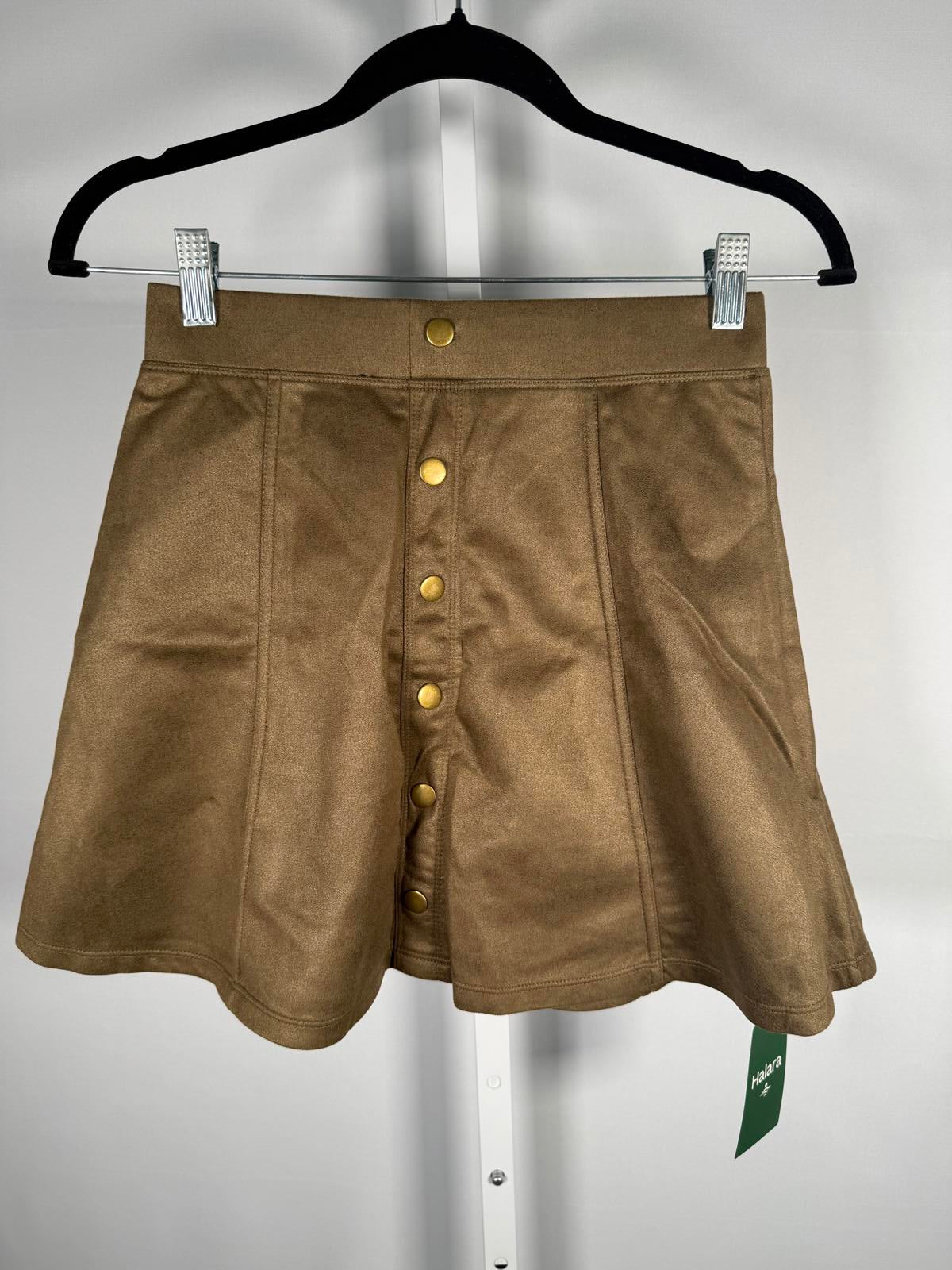 NWT Halara High Waisted Decorative 2-in-1 A Line Suede Mini Casual Skirt Size S