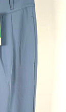 NWT Halara High Waisted Zipper Pocket Shirred Straight Leg Work Pant Blue Size M