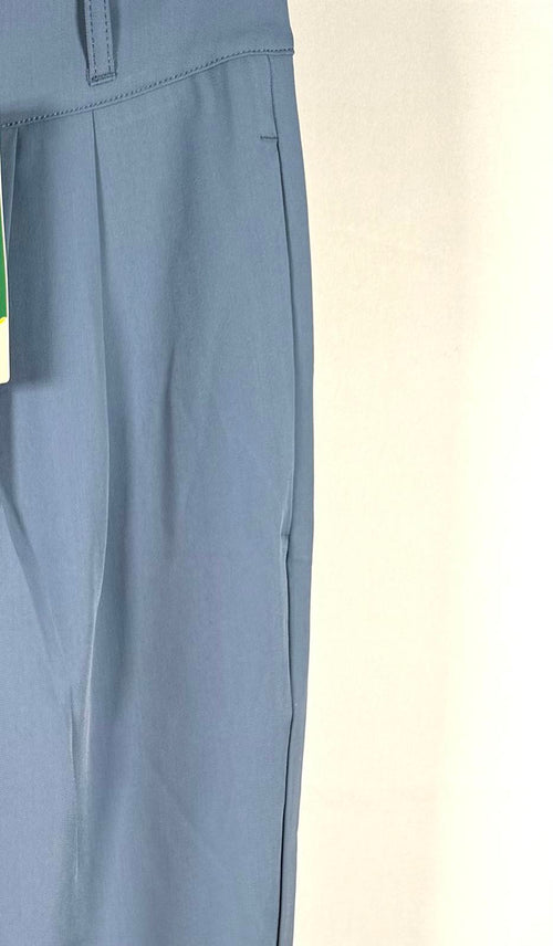 NWT Halara High Waisted Zipper Pocket Shirred Straight Leg Work Pant Blue Size M