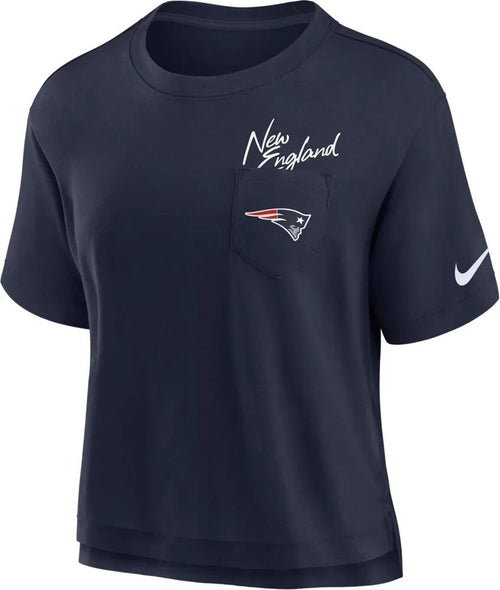 NWT Nike Women's New England Patriots Pocket T-Shirt, Navy Size XXL