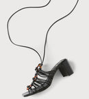 Lulus Finu Black Lace-Up High Heel Sandals - 6.5 NWOB