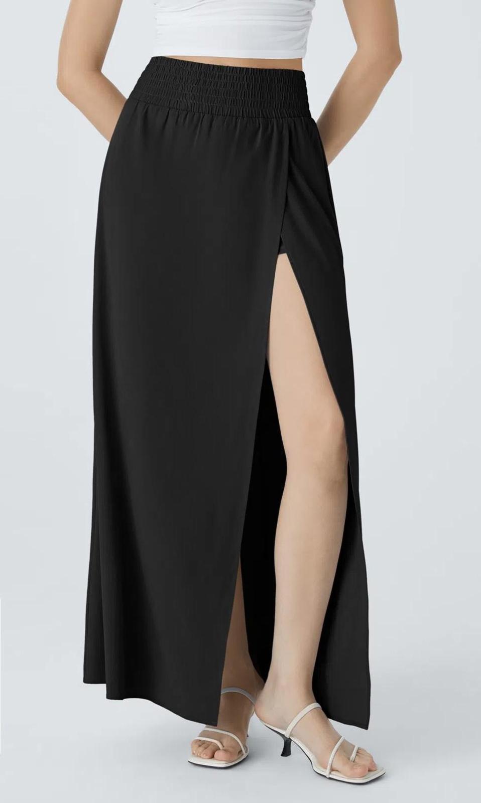 NWT Halara Breezeful High Waisted 2-in-1 Pocket Flowy Maxi Casual Skirt Size XL