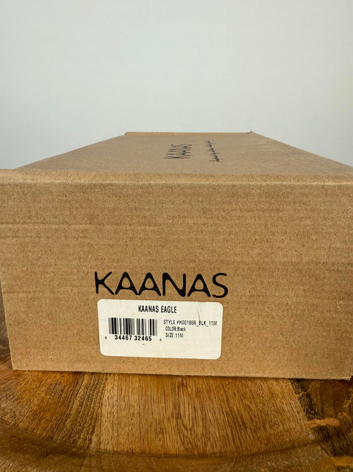Kaanas Eagle Wrap Heels Black Size 11 New in box