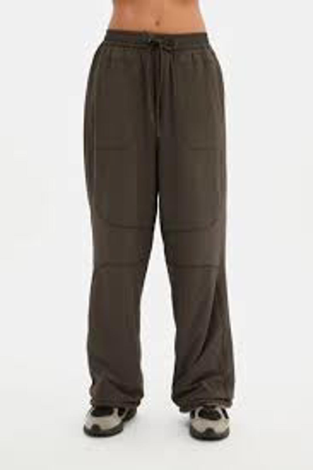 NWT Girlfriend Collection Flex Track Pant Reversible Fleece Olive Green XXL
