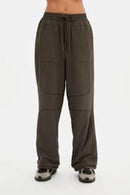 NWT Girlfriend Collection Flex Track Pant Reversible Fleece Olive Green XXL