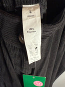 NWT Halara Mid Rise Pocket Straight Leg Corduroy Casual Pants Black Size - Large