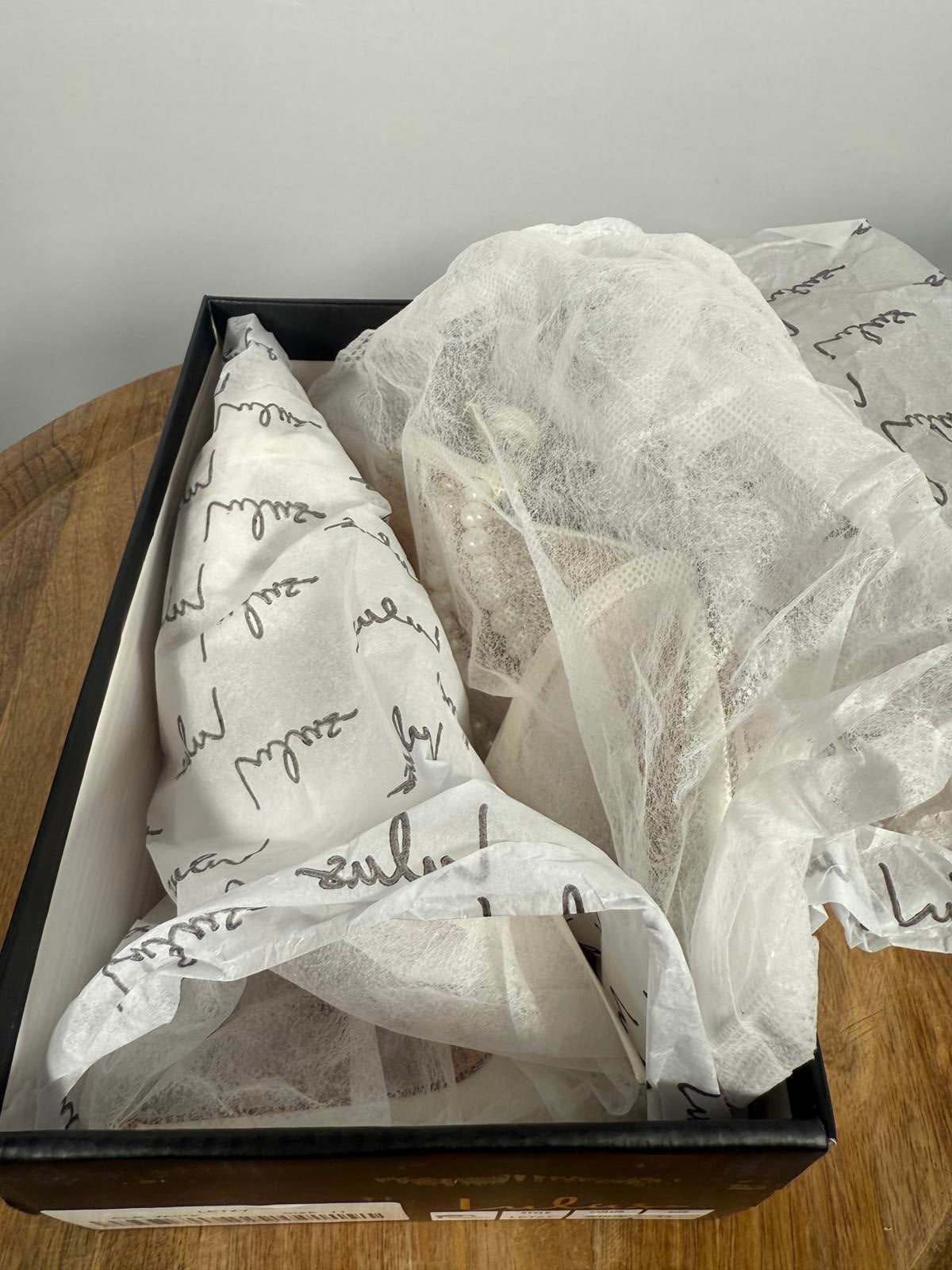 Lulus Leaah White Satin Pearl Lace-Up High Heel Sandals - 11 NWB