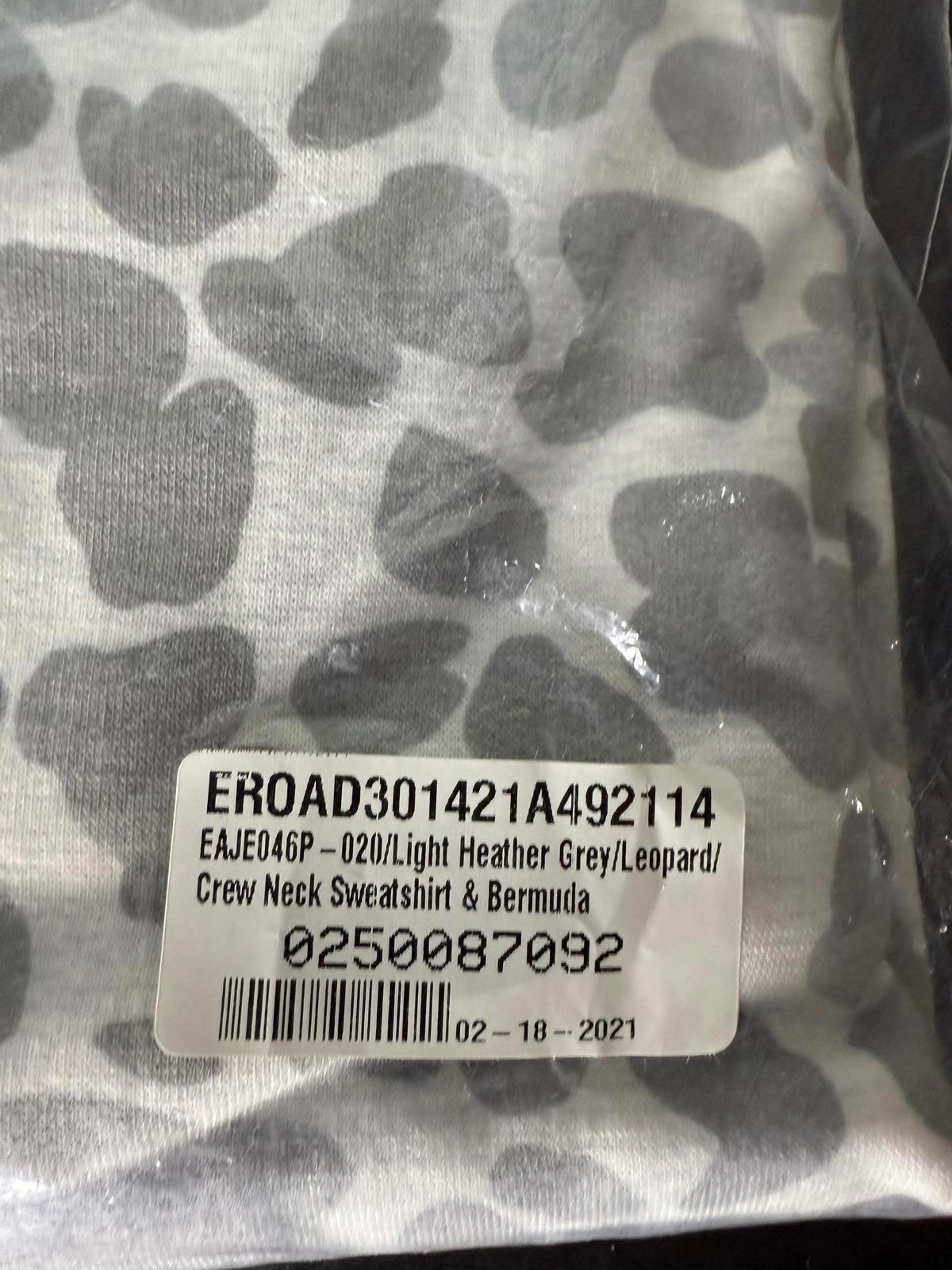 NWT Emerson Road Heather Gray Crewneck Sweatshirt Bermuda Short Set Small