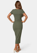 Bebe Rib T Shirt Maxi Dress Size S NWT