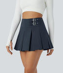 NWT Halara High Waisted Buckle 2-in-1 Side Pocket Mini Dance Skirt Size Large