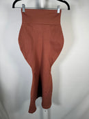 NWT Halara Rust Mermaid Body Con Midi Skirt Size Small