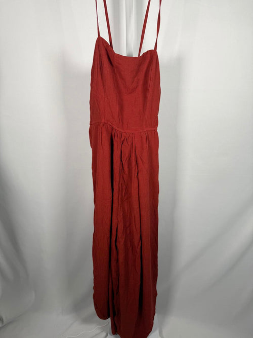 NWT Spaghetti Strap Lace Up Pocket Jumpsuit Size M, Tall