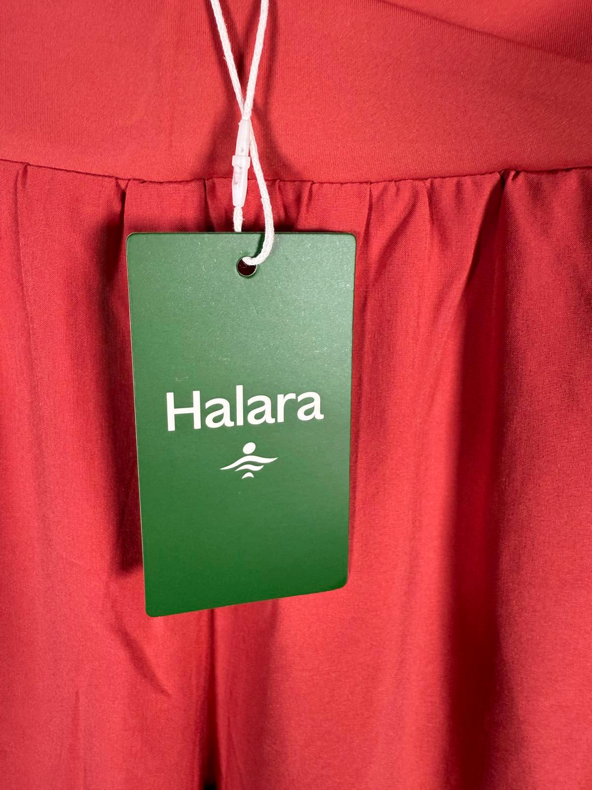 NWT Halara Breezeful High Waisted Side Pocket Split Resort Pants Kapok Red M