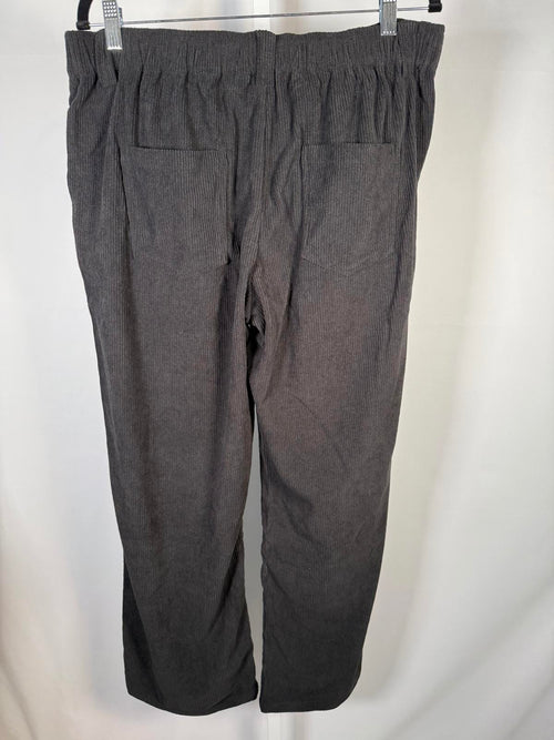 NWT Halara Mid Rise Pocket Straight Leg Corduroy Casual Pants Black Size - Large
