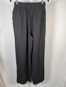 NWT Halara High Waisted Wide Leg Palazzo Linen-Feel Pants Black Small Tall