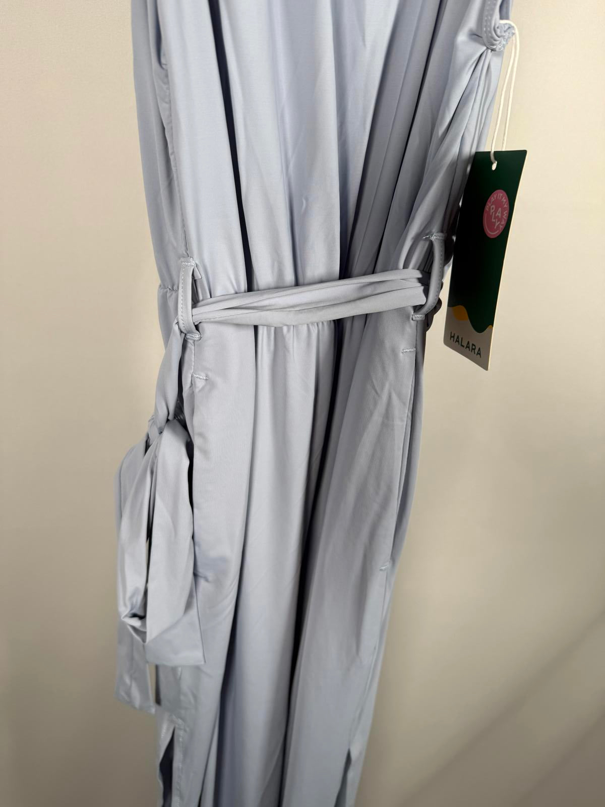 NWT Halara Sleeveless Tie Back Belted Pocket Cool Touch Jumpsuit-UPF50+ Size XS