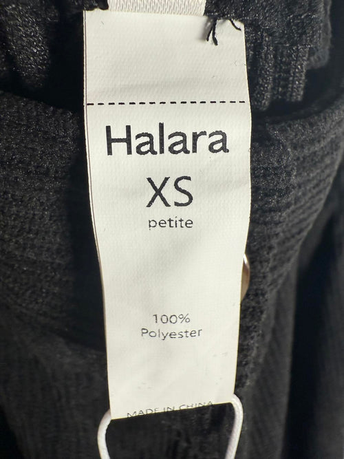 NWT Halara Mid Rise Zipper Pocket Corduroy Casual Pants Black XS Petite