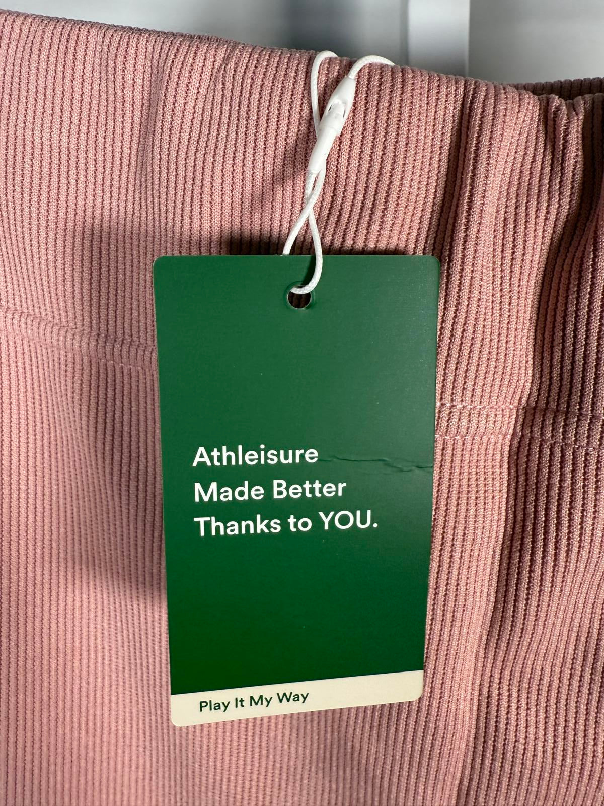 NWT Halara Ribbed High Waisted Bodycon Midi Casual Skirt Mellow Rose Medium