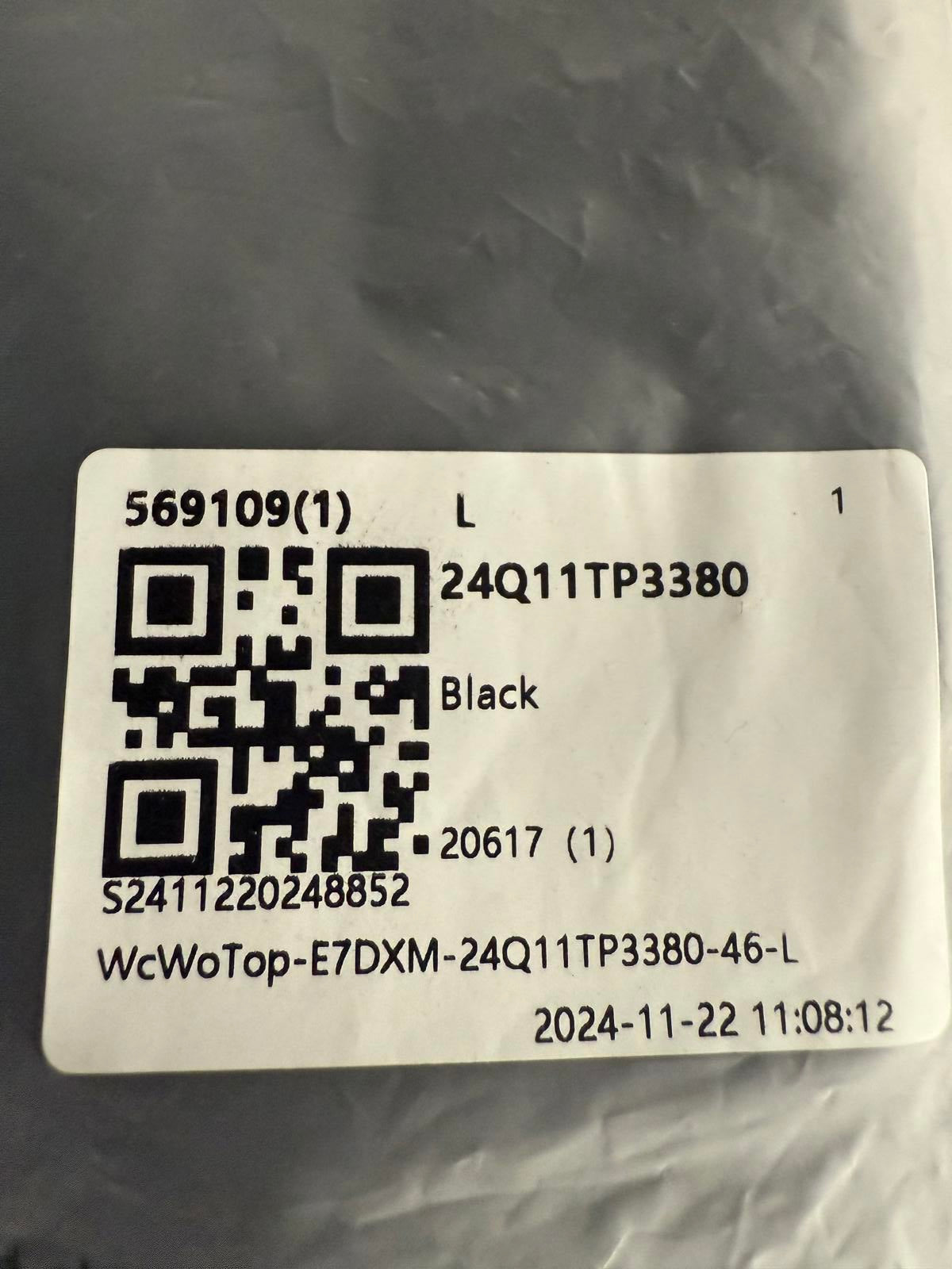 NWT Halara Round Neck Long Sleeve Casual Tunic Top Black L