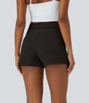 NWT Halara High Waisted Pockets Casual Shorts 2.5'' Black S