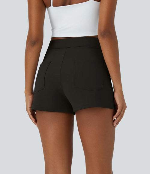 NWT Halara High Waisted Pockets Casual Shorts 2.5'' Black S