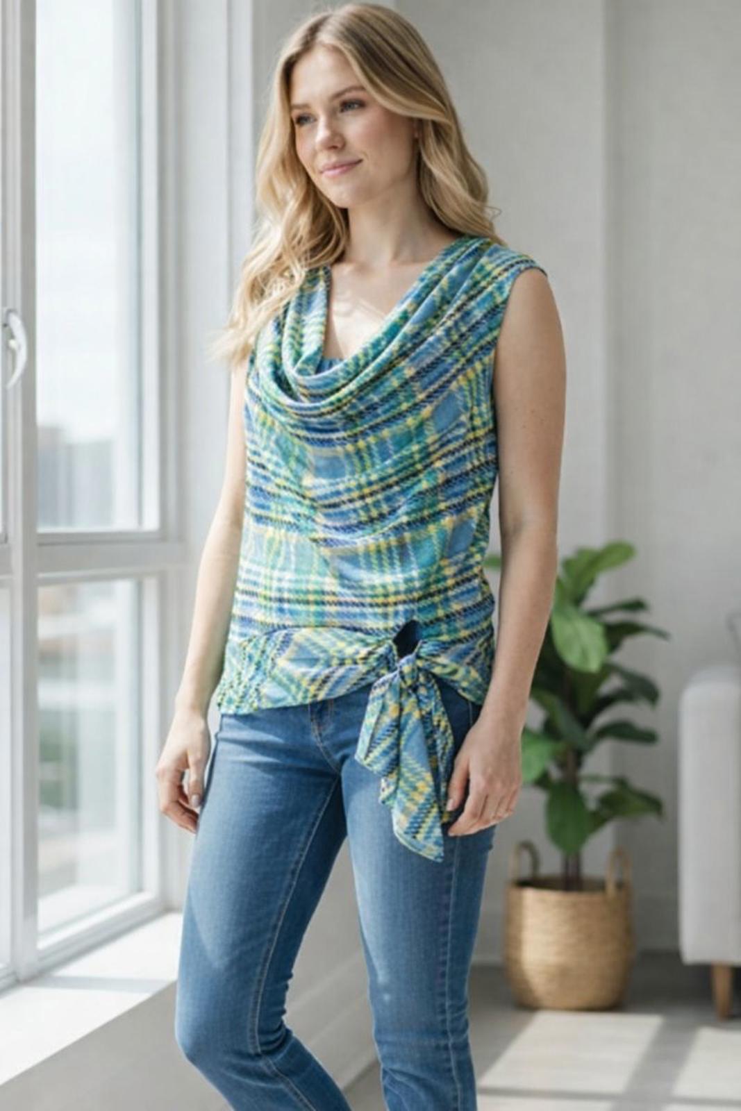 NWT Ramy Brook Ivory Sleeveless Top Multi color Size M