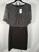 NWT Connected Apparel Women's Polka Dot Midi Dress Size 4