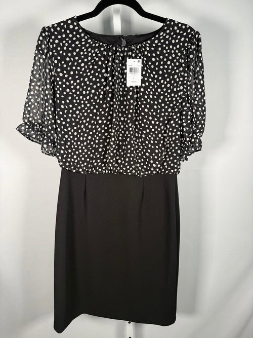 NWT Connected Apparel Women's Polka Dot Midi Dress Size 4