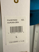 Spiritual Gangster Sports Bra Two-Tone Teal Aurora - L