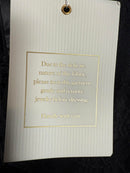 NWT Mac Duggal 49794 Black Long Sleeve Deep V Lace Babydoll Dress Size 4