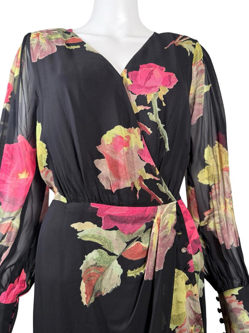 The Kooples Floral Print Mini Dress - Pink (FRENCH SIZE 1) $415 MRSP