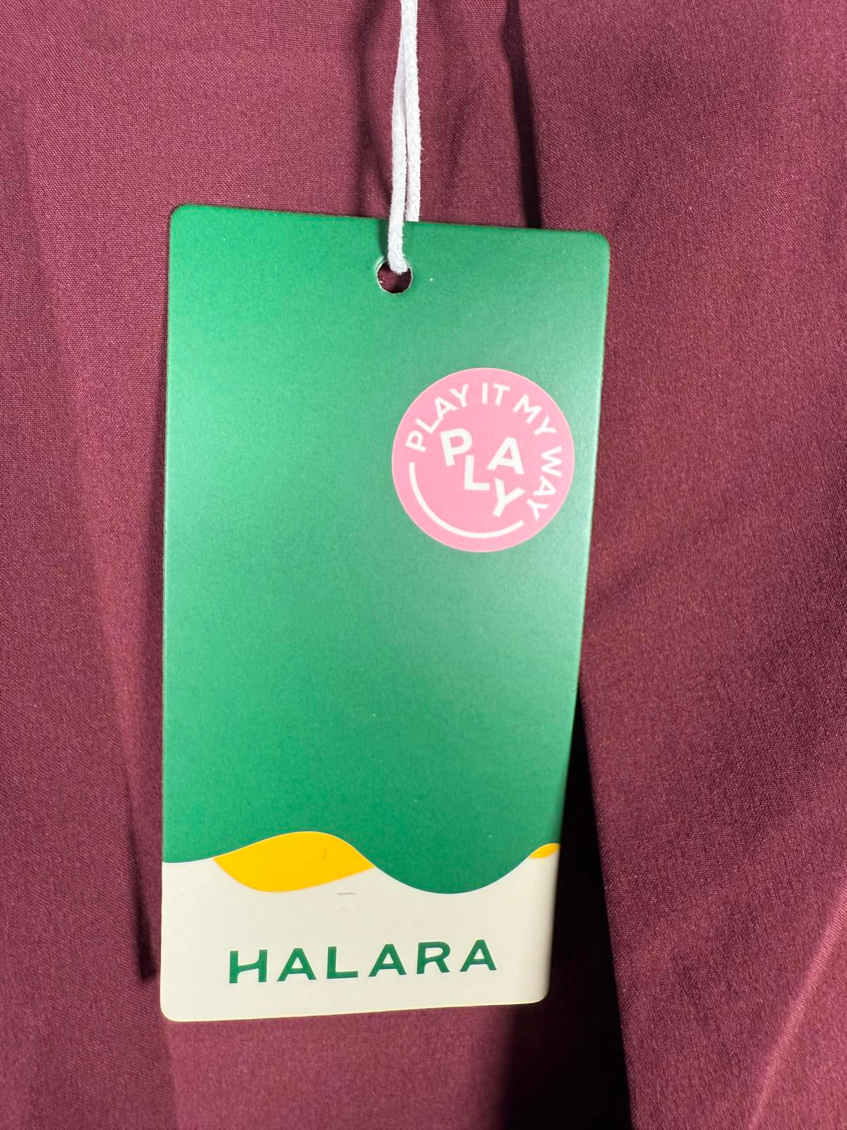 NWT Halara Breezeful™ High Waisted Pocket Flowy Quick Dry Maxi Skirt Amaramth L