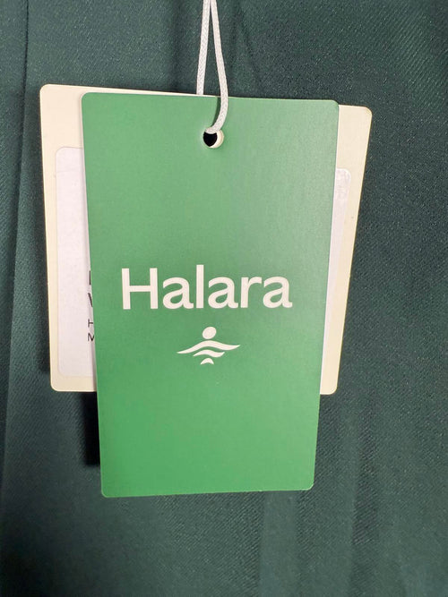 NWT Halara High Waisted Pocket Solid Work Tapered Pants Dark Green L