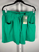 NWT Halara Paper Bag High Waisted Drawstring Pocket Casual Linen-Feel Shorts XL