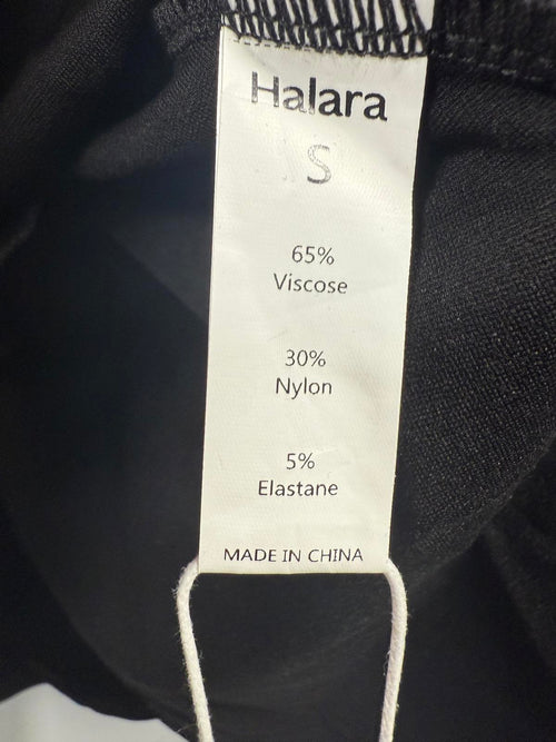 NWT Halara Round Neck Zipper Belted Pocket Midi Fit And Flare Work Dress Black S